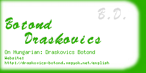 botond draskovics business card